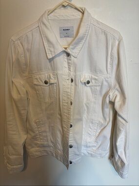 Old Navy Women's White Denim Jacket